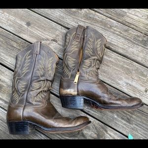 justin zipper boots